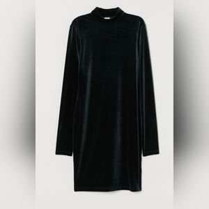 H&M Dark Green Fitted Dress